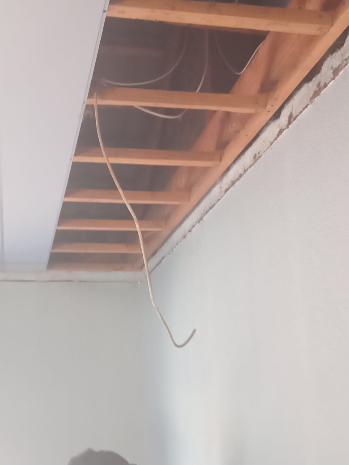 Ceiling installation progress