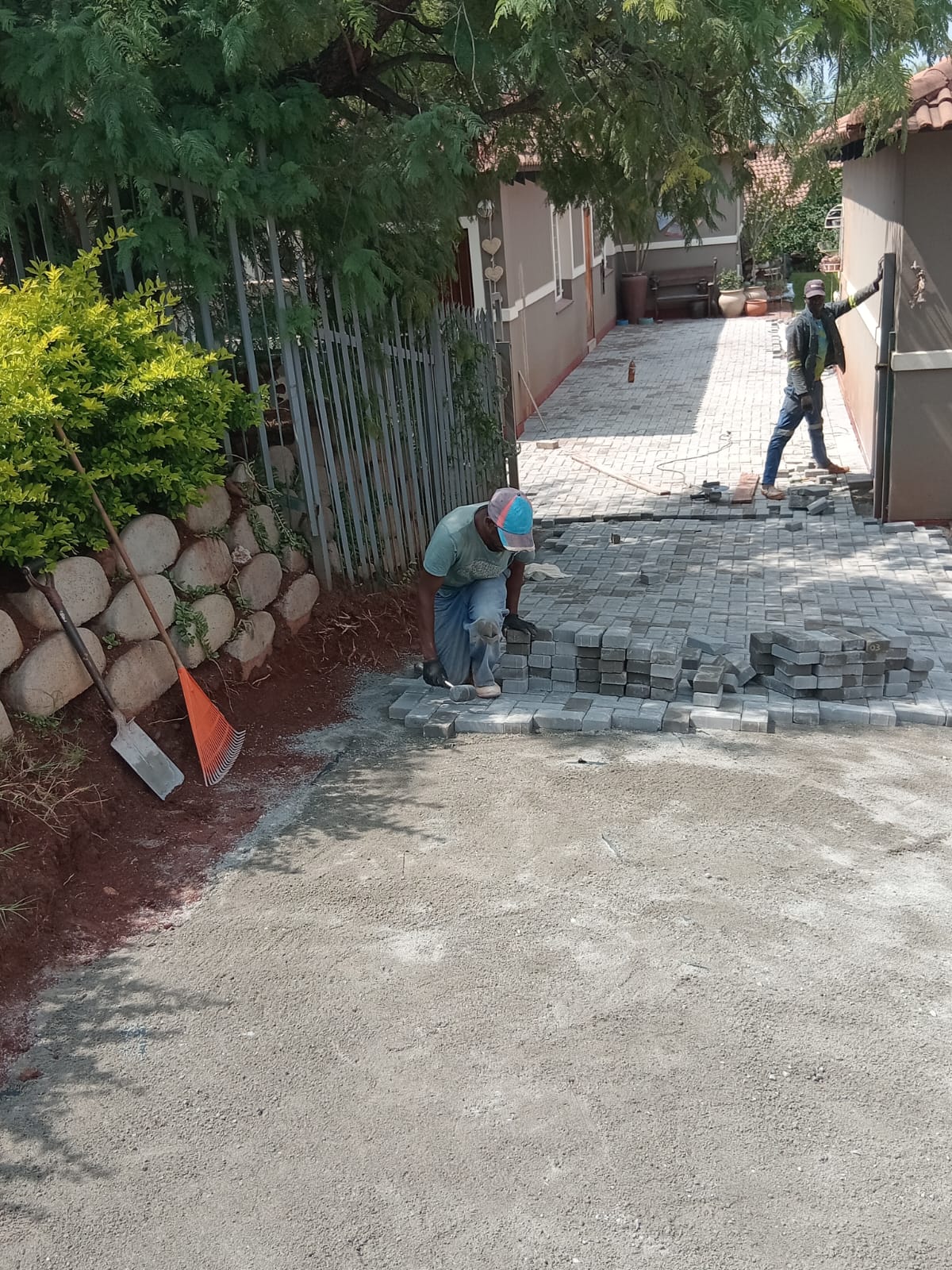 Driveway paving work