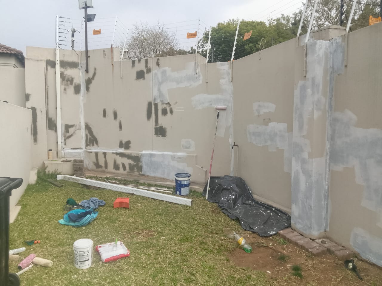 Rynolite skim coat in progress